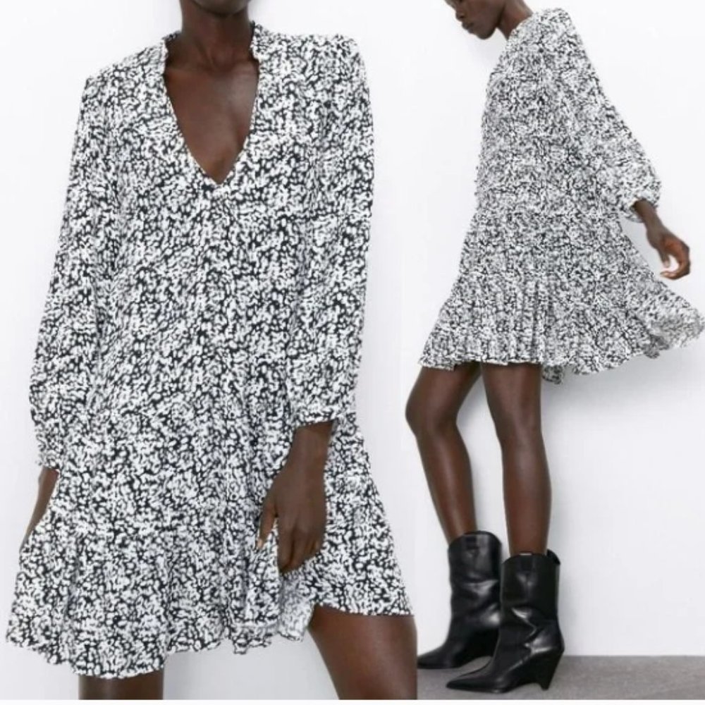 Zara printed dress - size M